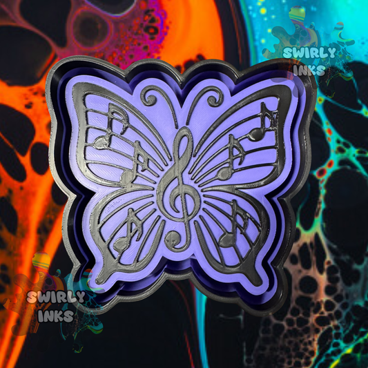 Music Notes Butterfly Freshie Mold