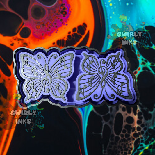 Music Notes Butterfly Vent Freshie Mold