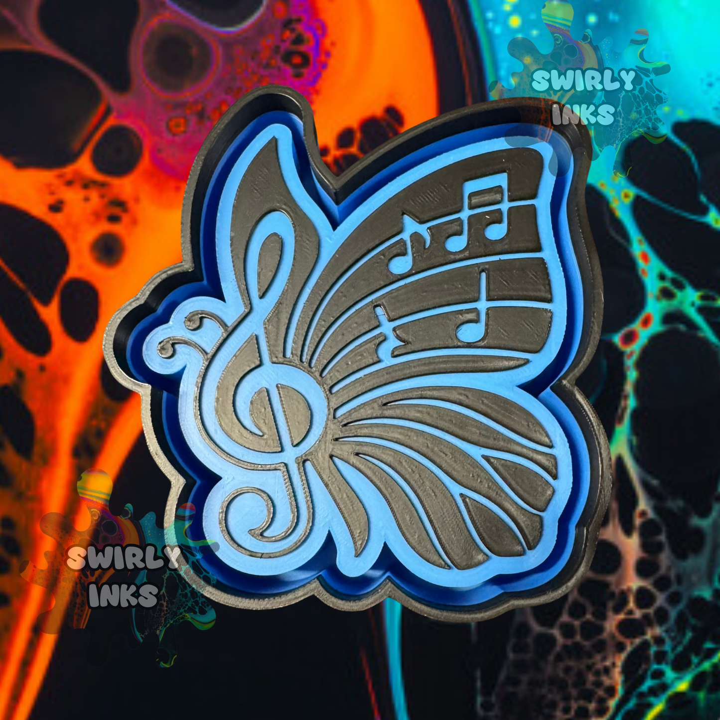 Music Notes Butterfly Freshie Mold