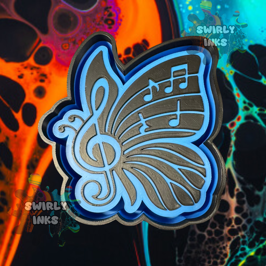 Music Notes Butterfly Freshie Mold