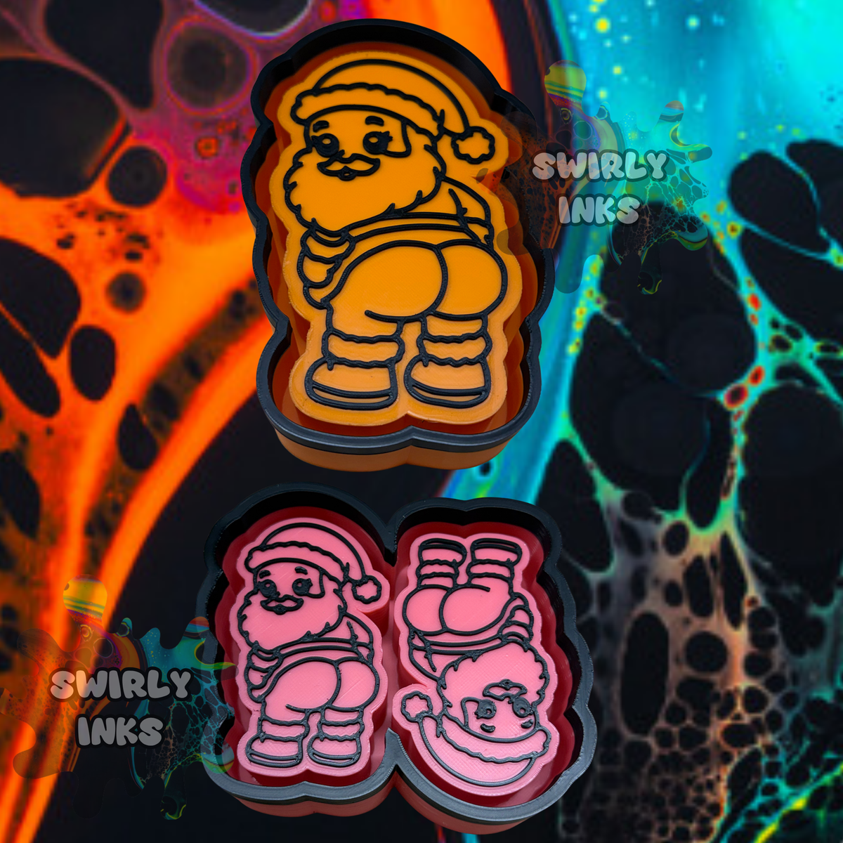 Naughty Santa Set Freshie Mold