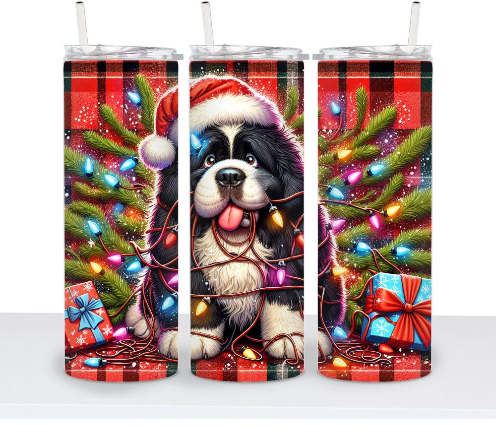 Christmas Dogs with Lights