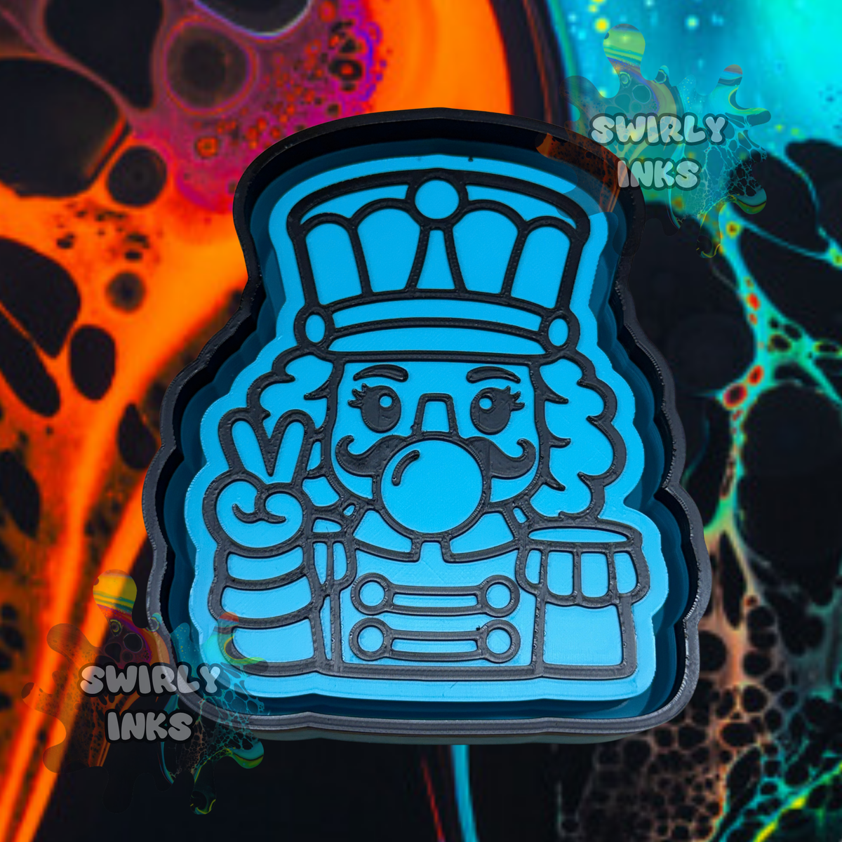 Nutcracker Peace Sign Freshie Mold