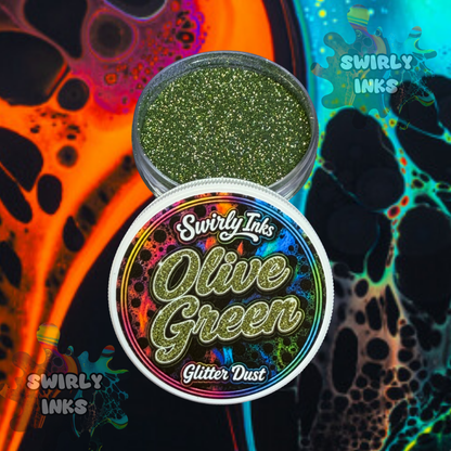 Olive Green Glitter Dust 1oz