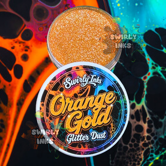 Orange Gold Glitter Dust 1oz
