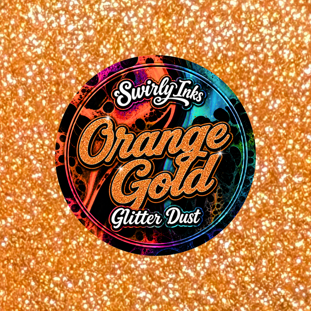 Orange Gold Glitter Dust 1oz