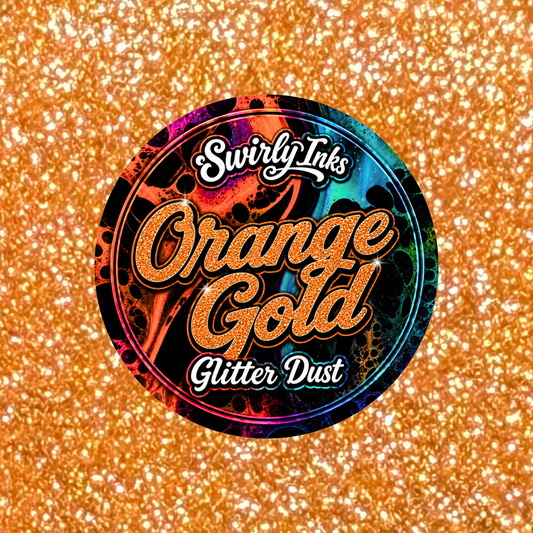 Orange Gold Glitter Dust 1oz