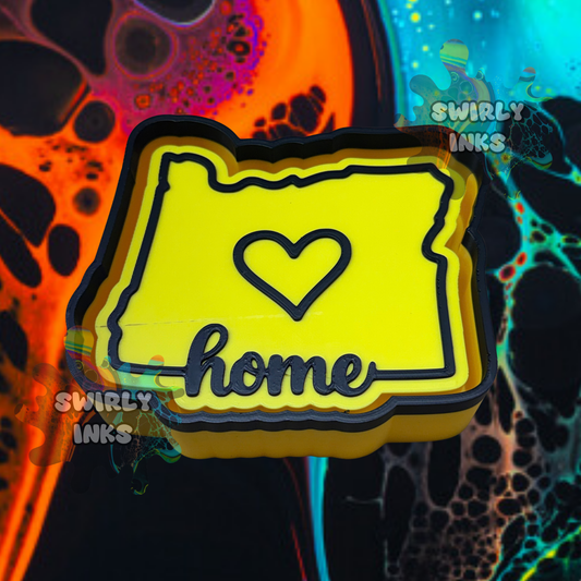 Oregon Home State Outline Heart Freshie Mold