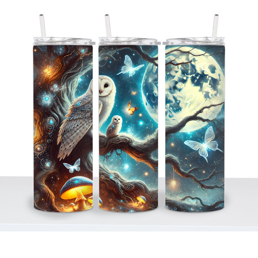 Owls with Moon