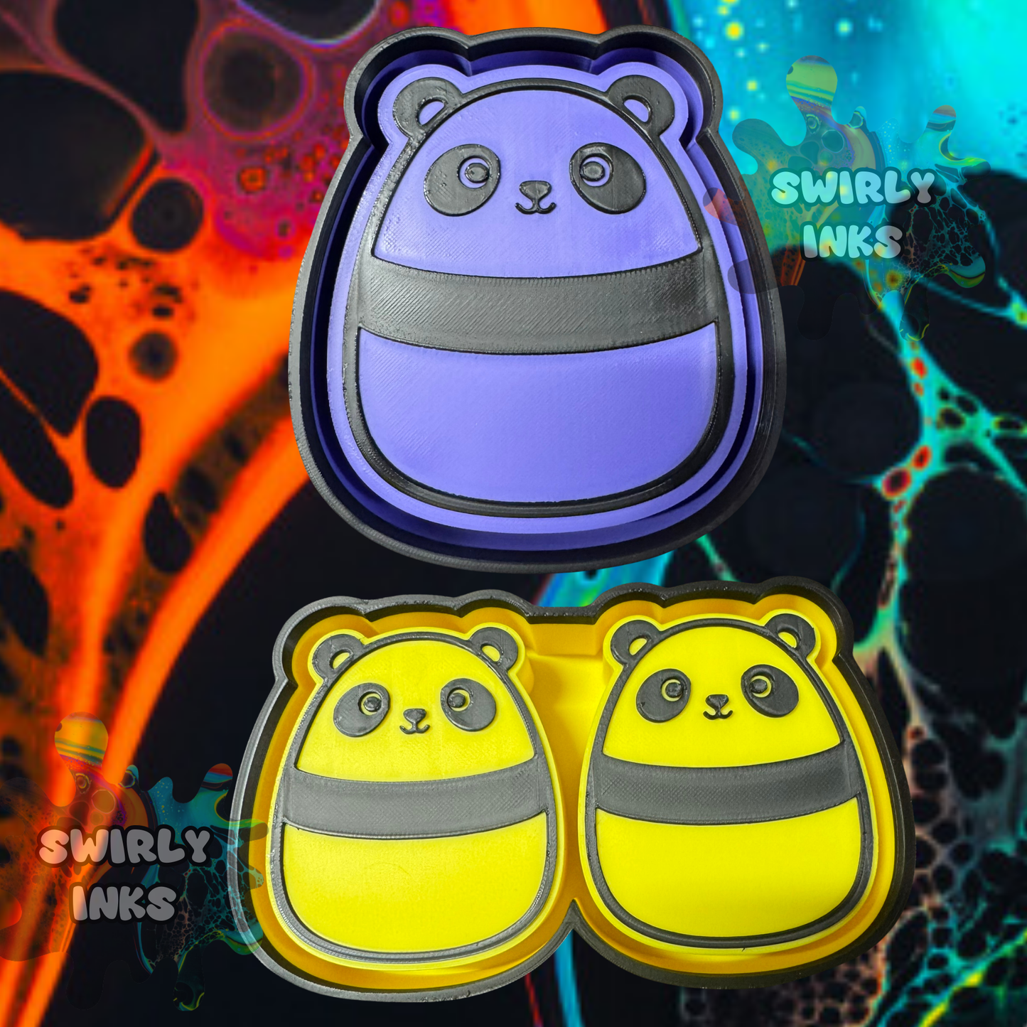 Panda Squishie Set Freshie Mold