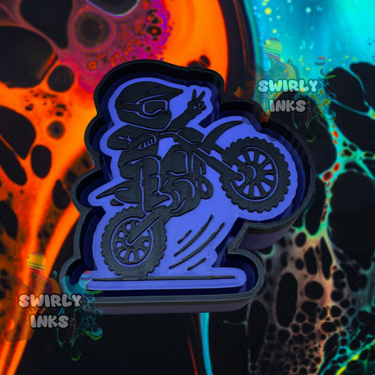 Peace Dirt Bike Rider Freshie Mold