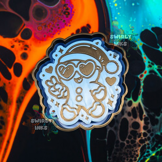 Peace Gingerbread Man Freshie Mold
