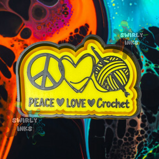 Peace Love Crochet Freshie Mold