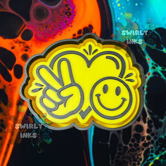 Peace Love Happiness Freshie Mold