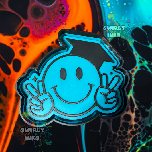 Peace Smiley Face Grad Freshie Mold