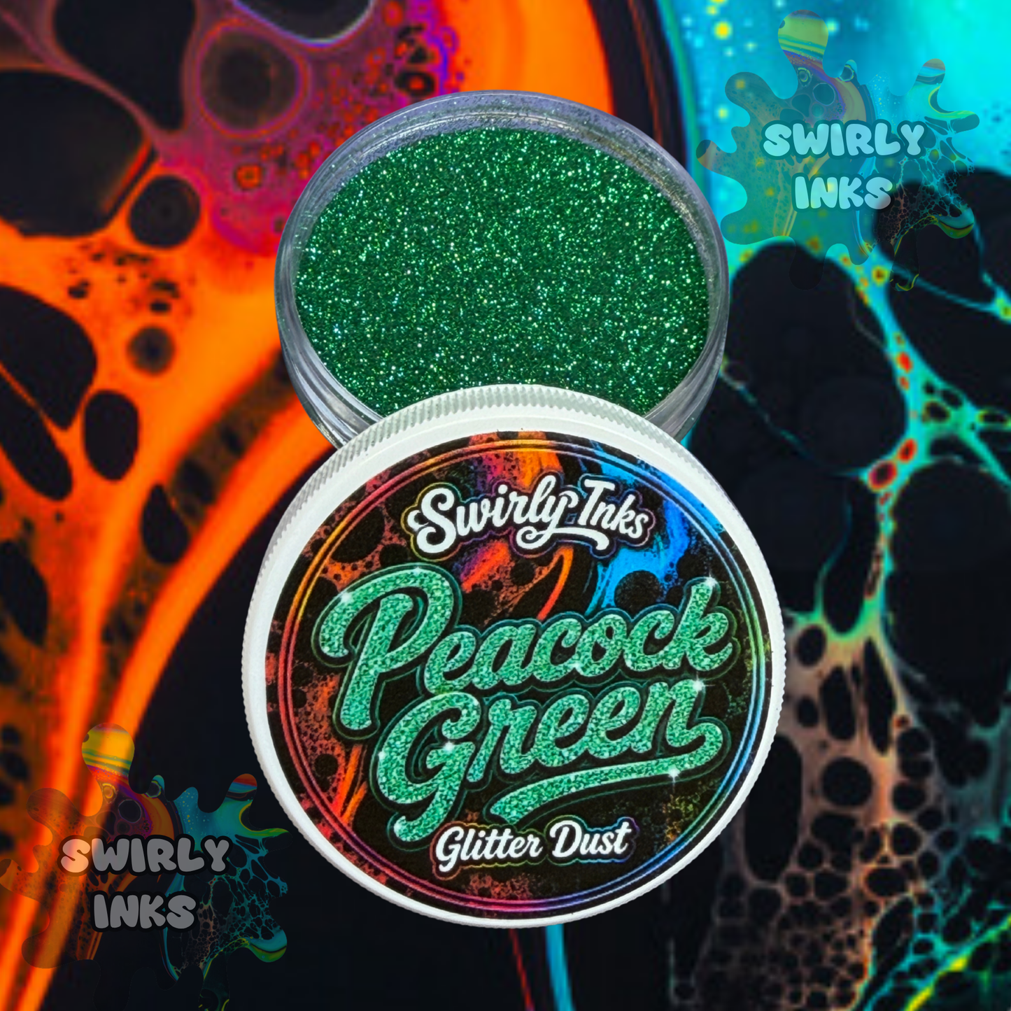Peacock Green Glitter Dust 1oz