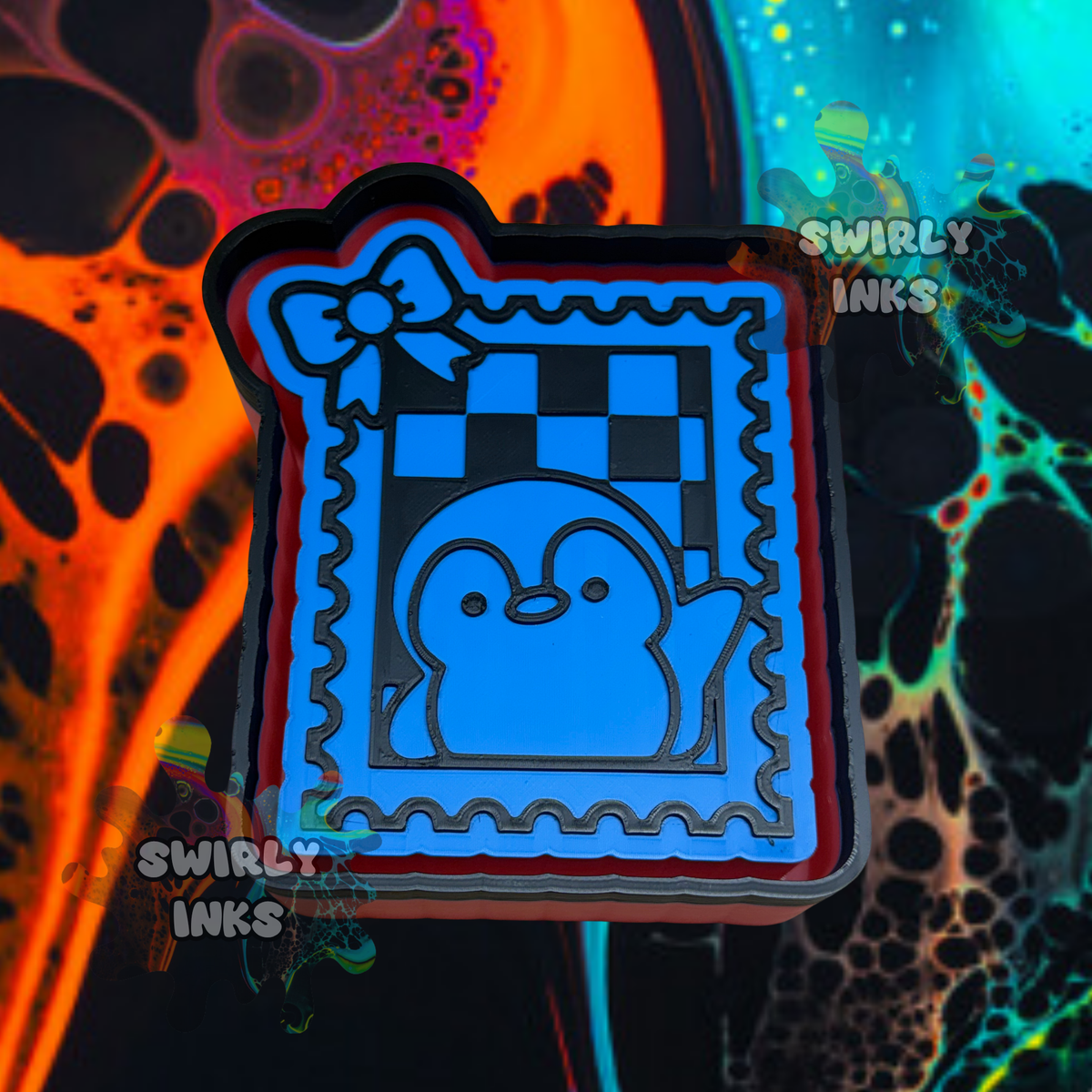 Penguin Stamp Freshie Mold