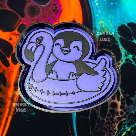 Penguin in Flamingo Float Freshie Mold