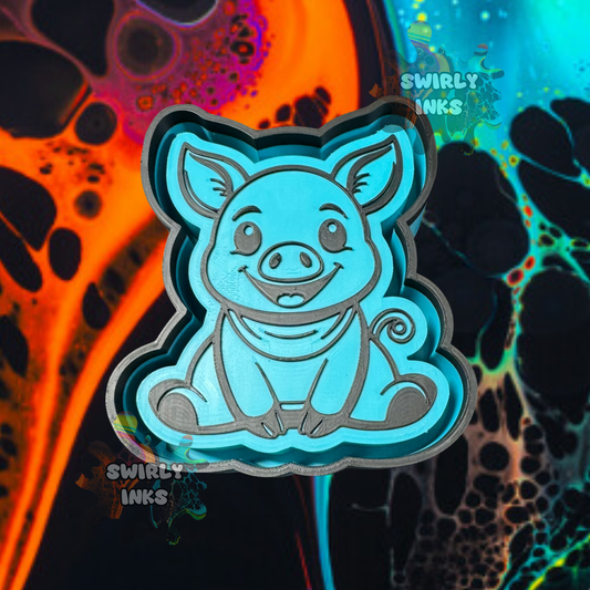 Pig Sitting Freshie Mold