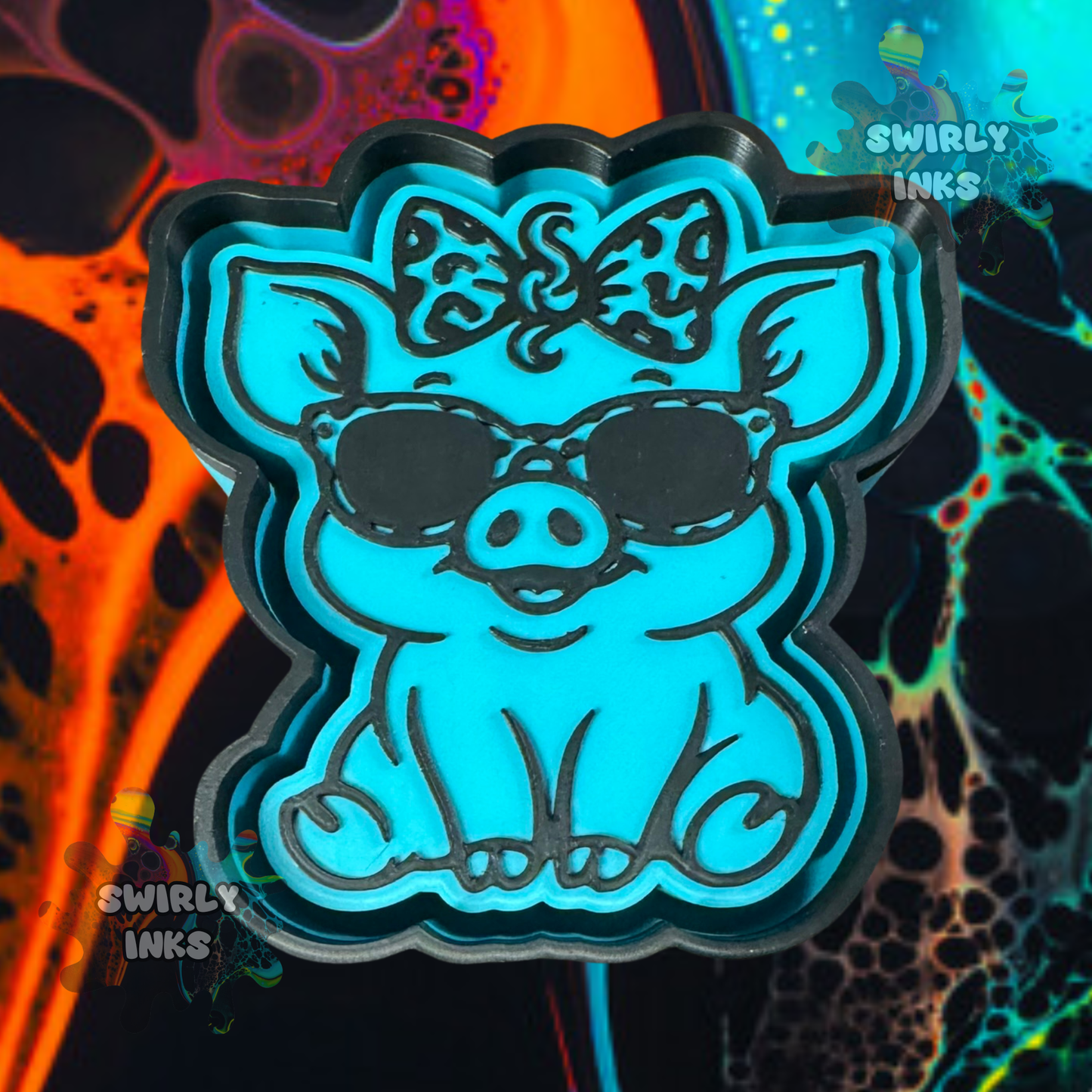 Pig with Sunglasses Freshie Mold