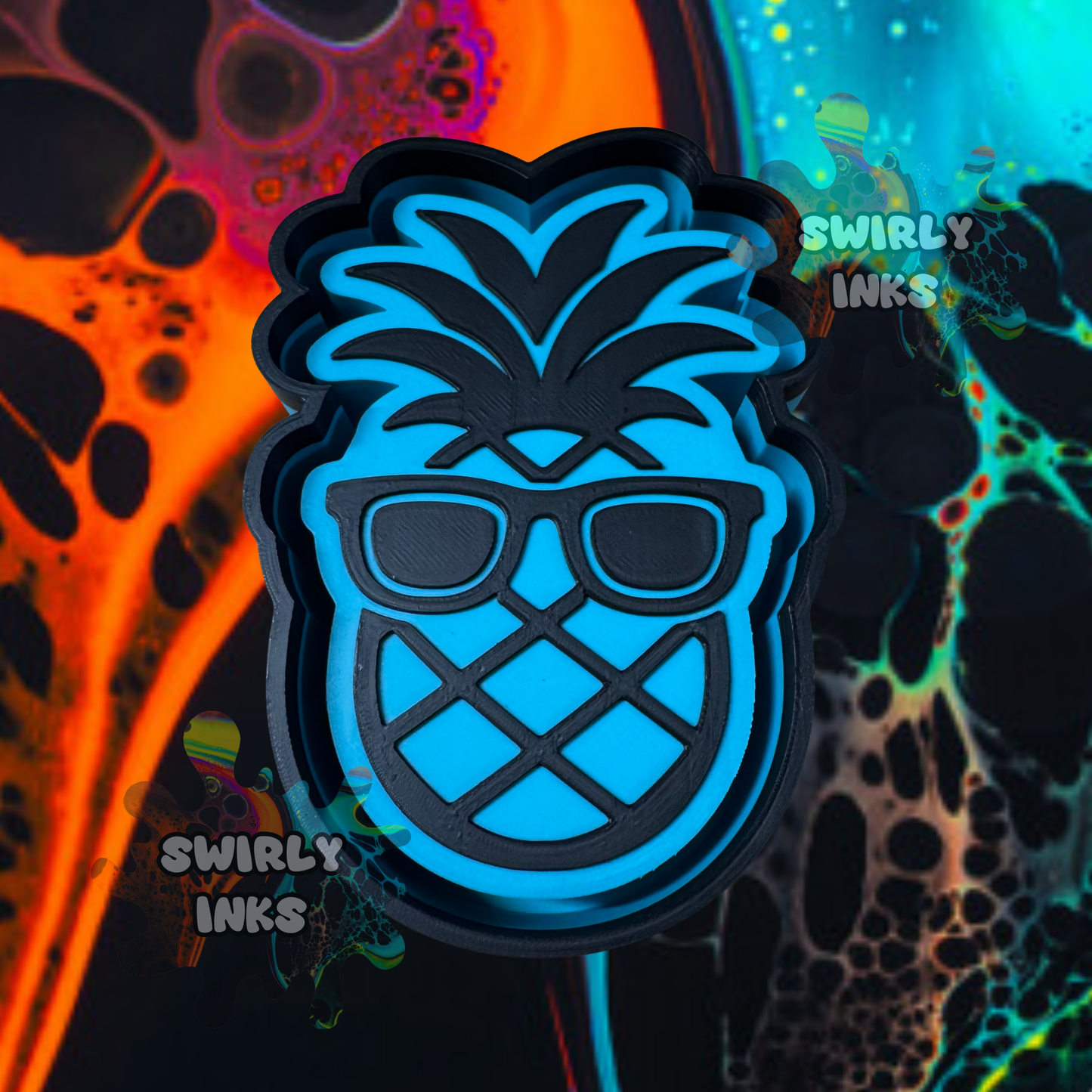 Pineapple with Glasses Freshie Mold