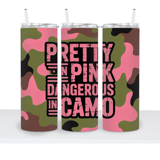 Pink Camo 20oz Tumbler