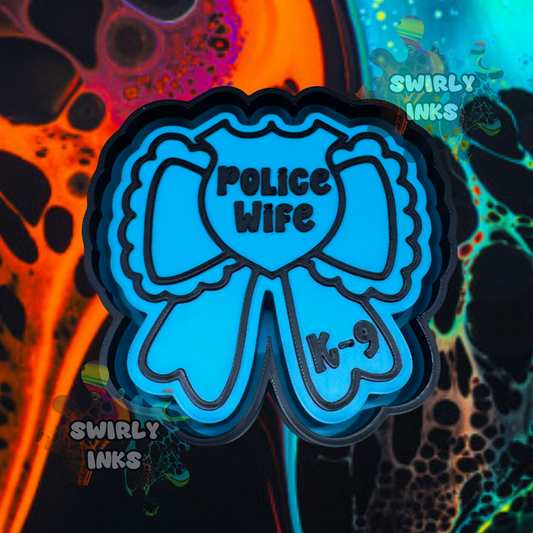 Police Wife Bow Freshie Mold
