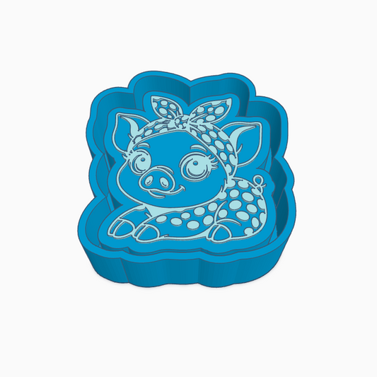 Polka Dot Pig Freshie Mold
