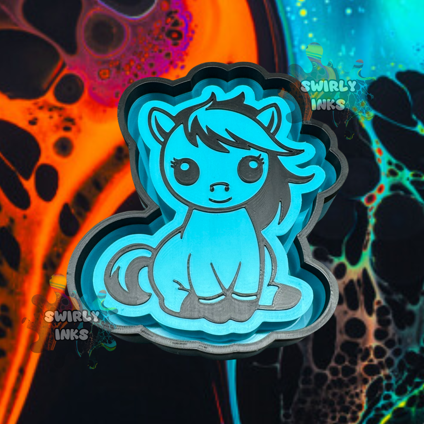 Pony Sitting Freshie Mold