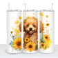 Dogs with Sunflowers