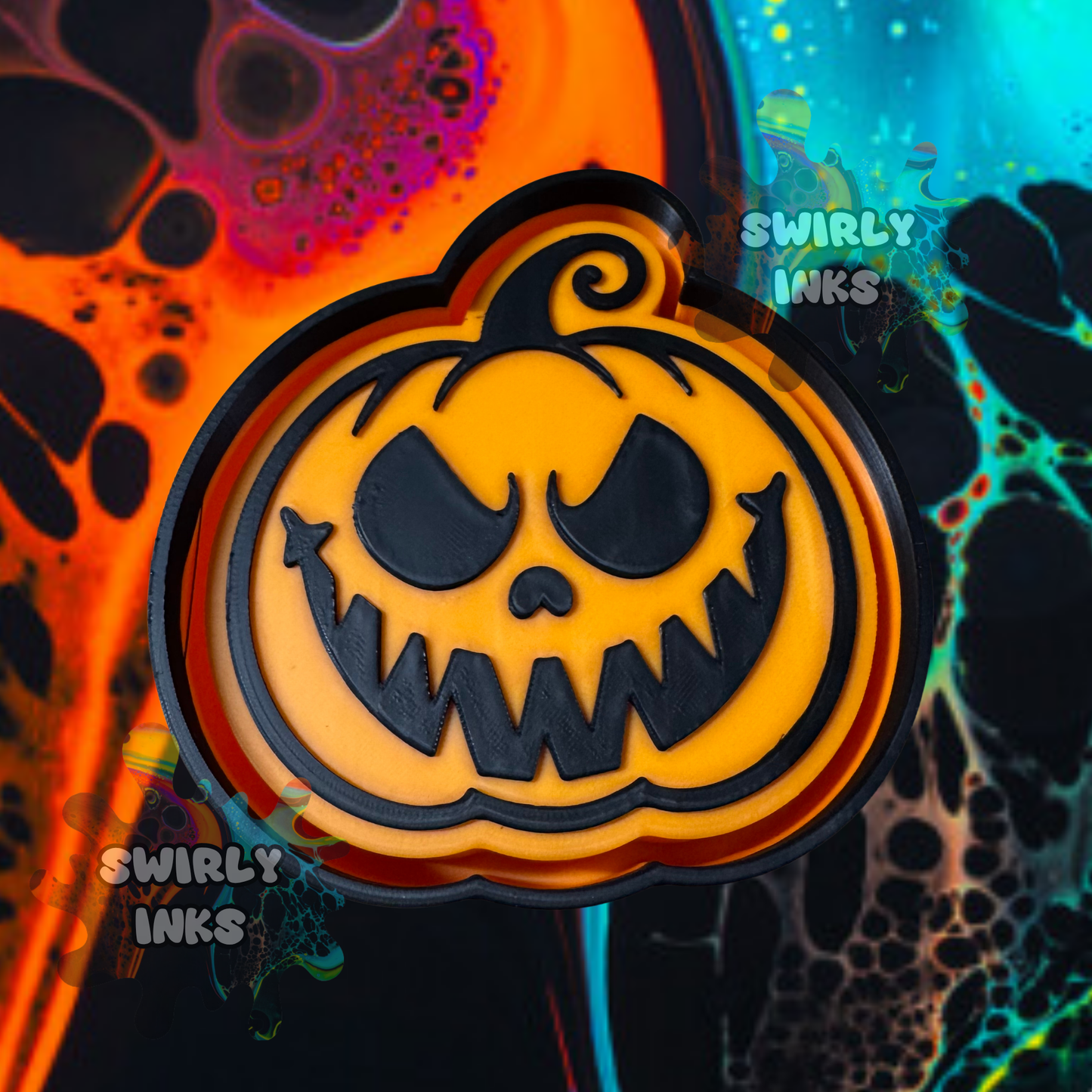 Pumpkin Face Freshie Mold
