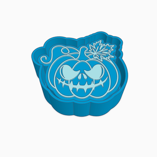 Jack O Lantern Pumpkin with Leaf Freshie Mold