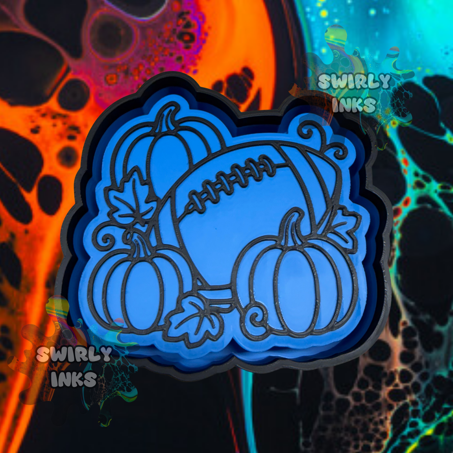 Pumpkin Football Freshie Mold