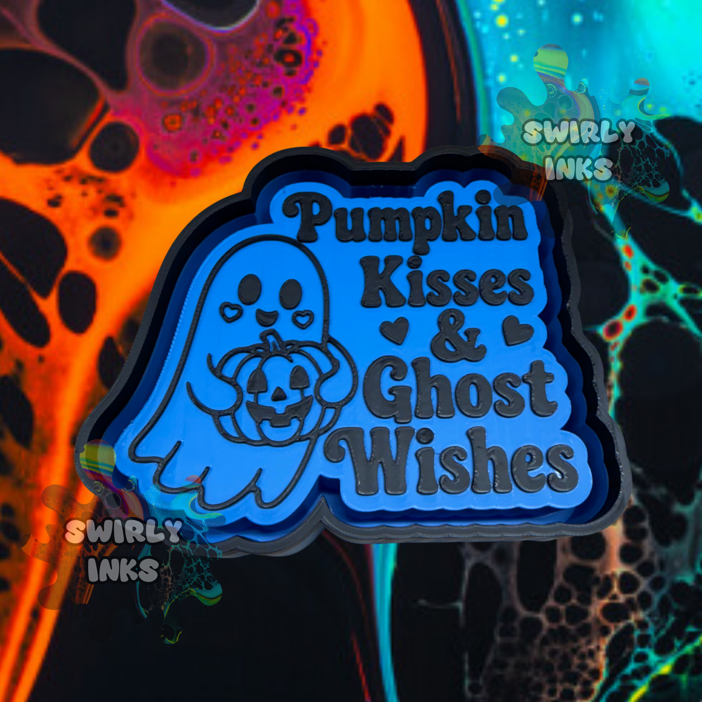 Pumpkin Kisses & Ghost Wishes Freshie Mold