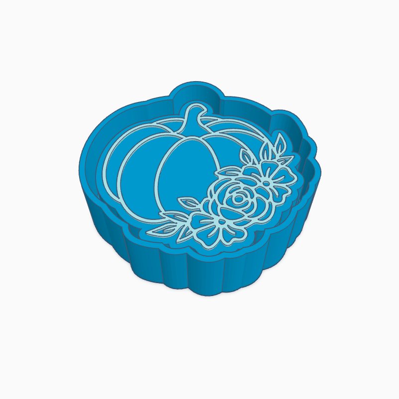Pumpkin with Flowers Freshie Mold