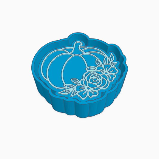 Pumpkin with Flowers Freshie Mold