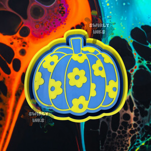 Pumpkin with Flowers Freshie Mold