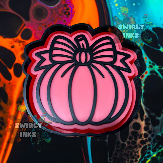 Pumpkin with Striped Bow Freshie Mold