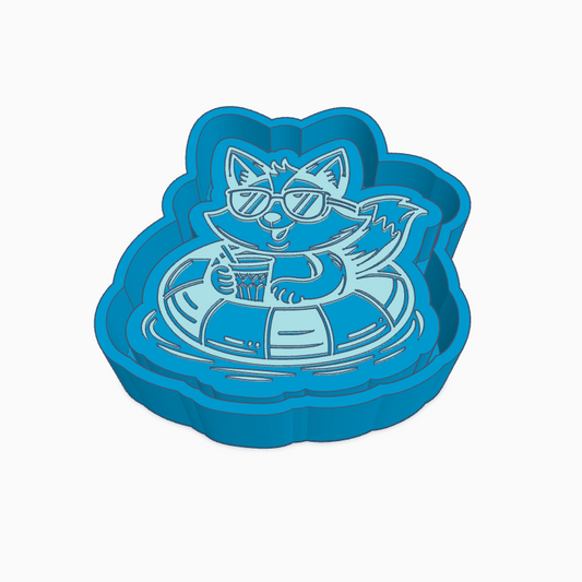 Raccoon in Float Freshie Mold