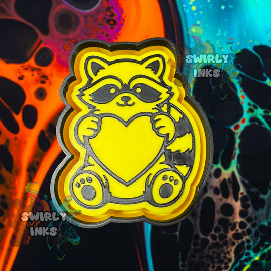 Raccoon with Heart Freshie Mold