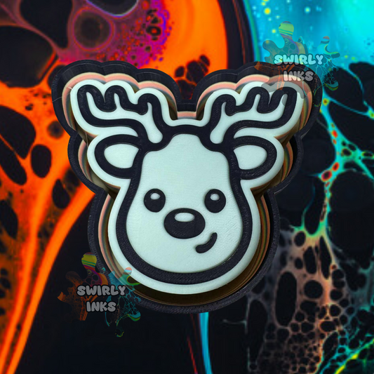 Reindeer Head Freshie Mold
