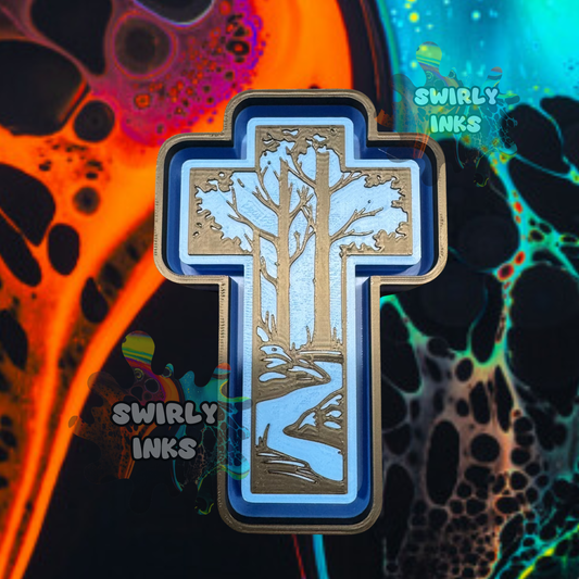 River Trees Cross Freshie Mold