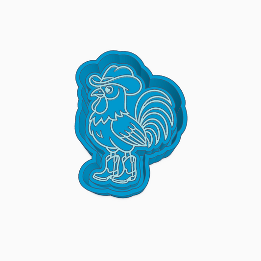 Rooster Cowboy Freshie Mold