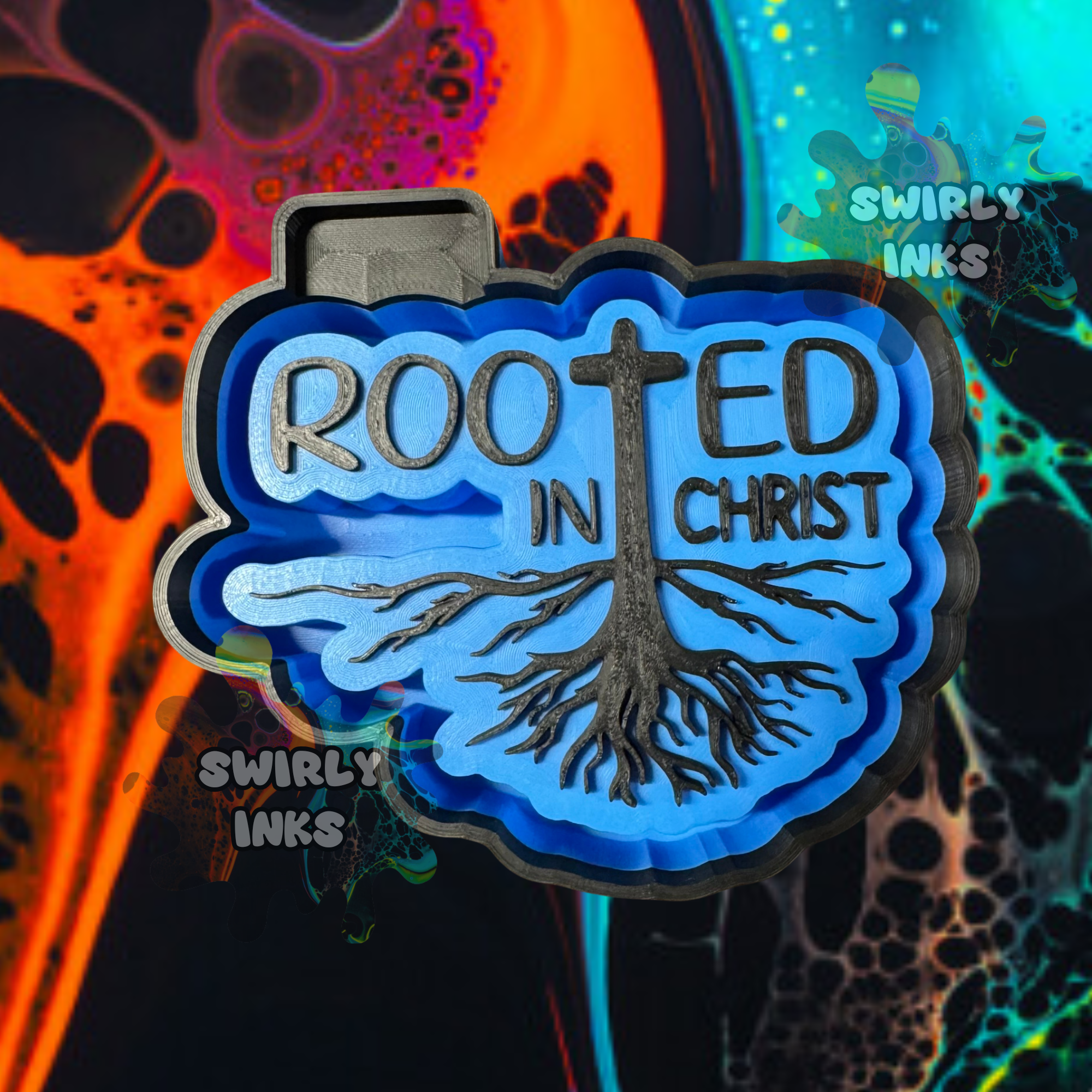3D Rooted in Christ Freshie Mold – Swirly Inks N Glittered Designs