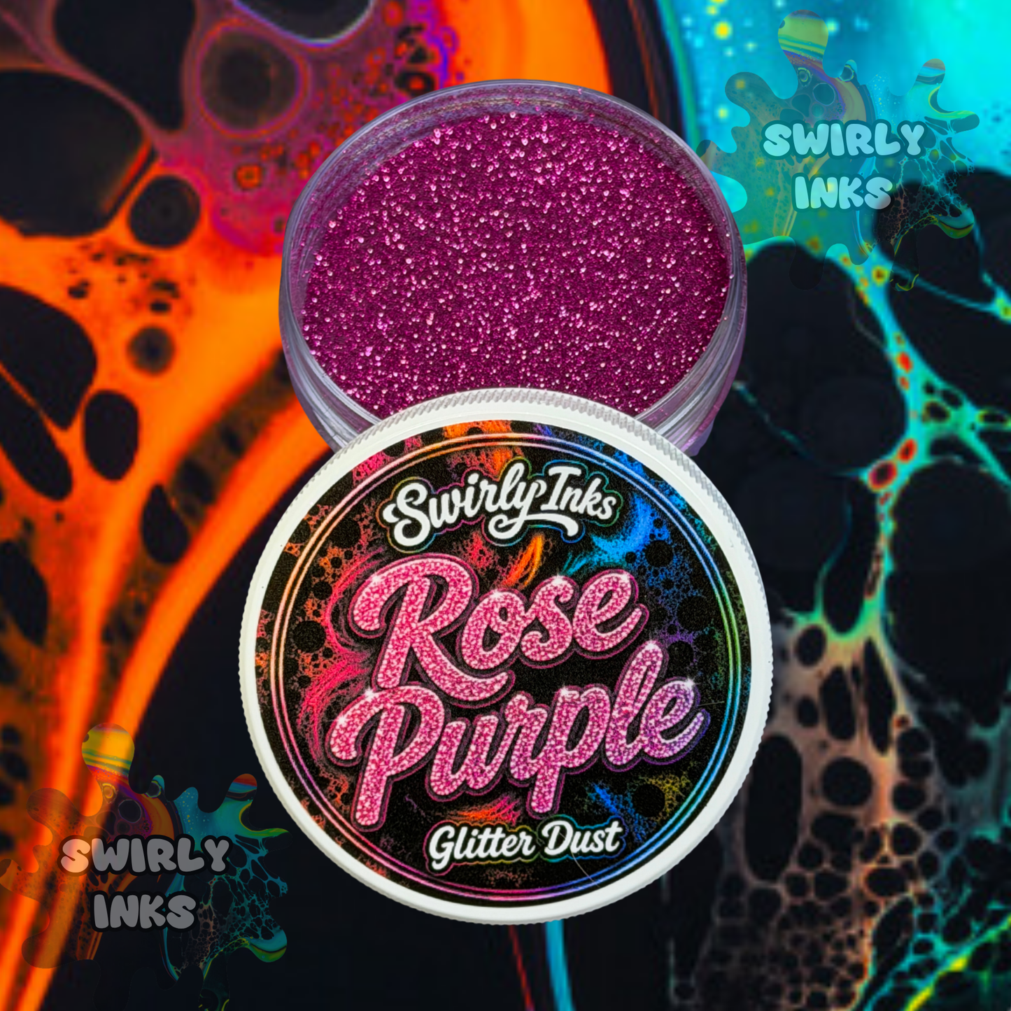 Rose Purple Glitter Dust 1oz