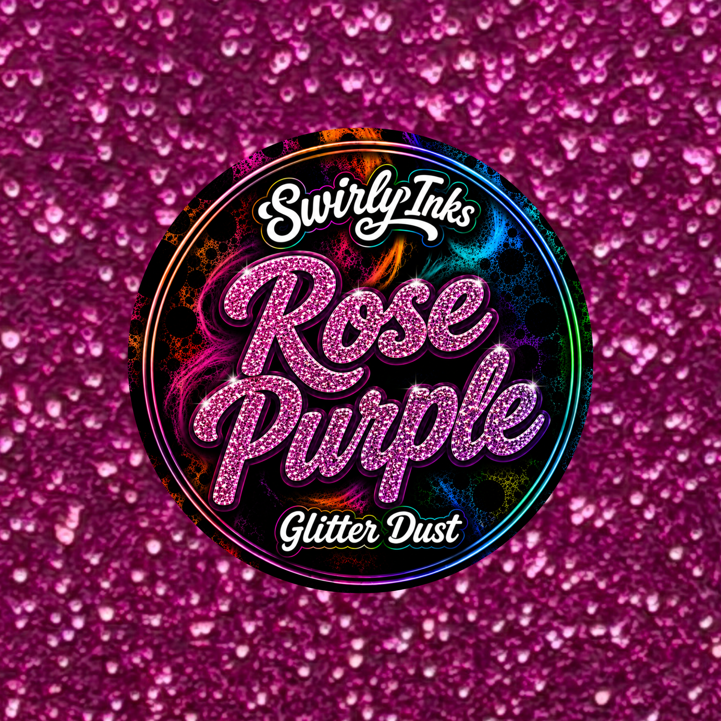 Rose Purple Glitter Dust 1oz