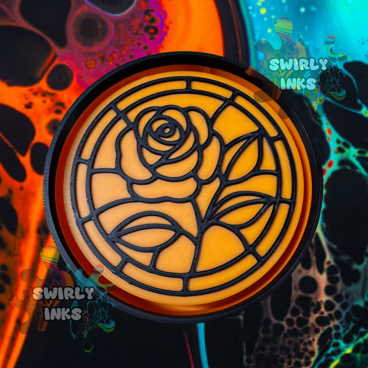 Rose Stainglass Freshie Mold