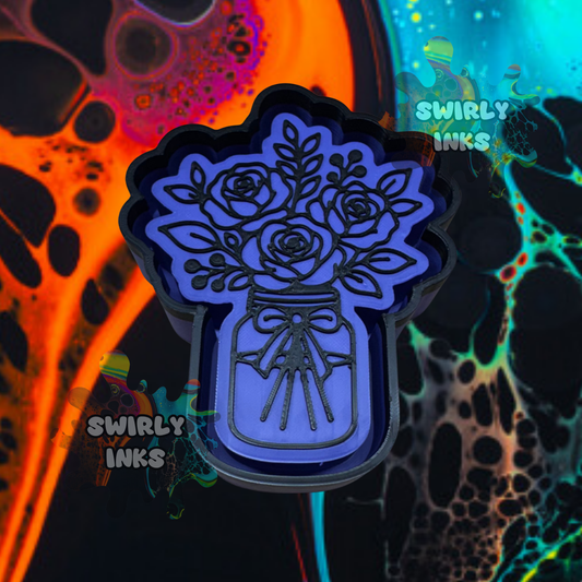 Roses in Mason Jar Freshie Mold