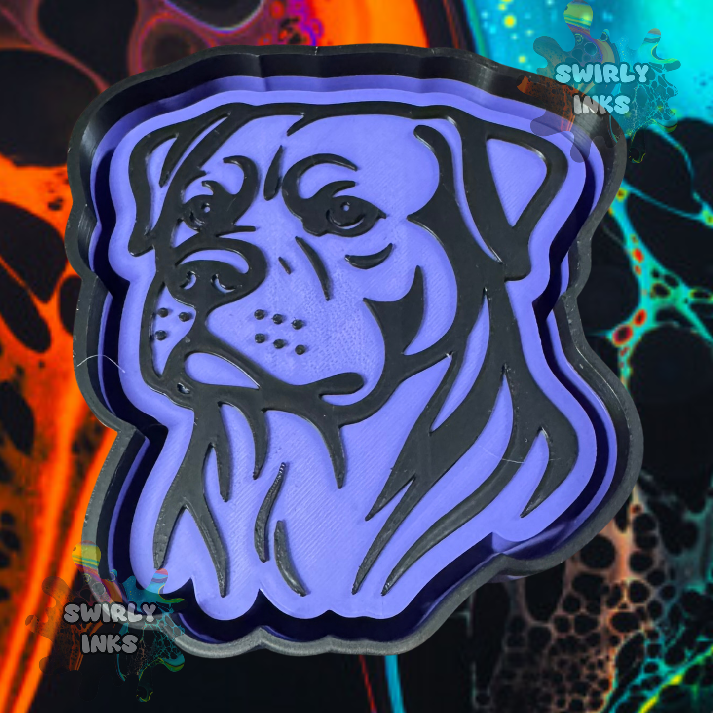 Rottie Head Freshie Mold