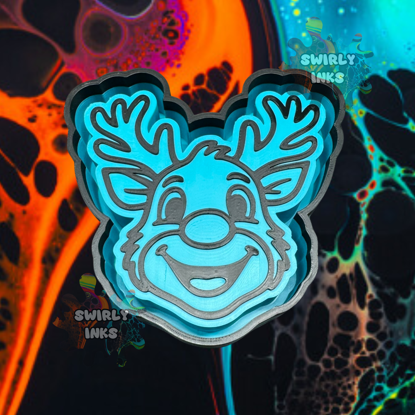 Rudolph Head Freshie Mold